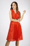 Favori Tekstil Kırmızı Dantel Elbise