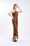 FAVORİ Kadın Dantel Kumaş Dijital Baskı Desenli Elbise