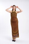 FAVORİ Kadın Dantel Kumaş Dijital Baskı Desenli Elbise