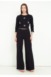 Favori Kadın Chanel Kumaş Bluz Pantolon İkili Takım