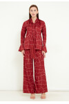 Favori Tekstil Desenli Boyun Kısmı Bağlamlı Alt Üst Tasarım Takım