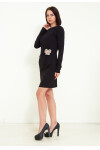 Favori Tekstil Mini Taş Detaylı Uzun Kol Şık Elbise