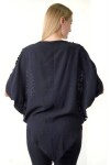 Favori Tekstil Ön Kısmı Astar Üstü İşlemeli Tasarım Bluz
