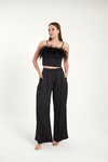 FAVORİ Kadın Özel Tasarım Crop Bluz Pantolon Takım