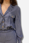 Favori Tekstil Crop Ceket Ve Palazzo Pantolon Takım Elbise
